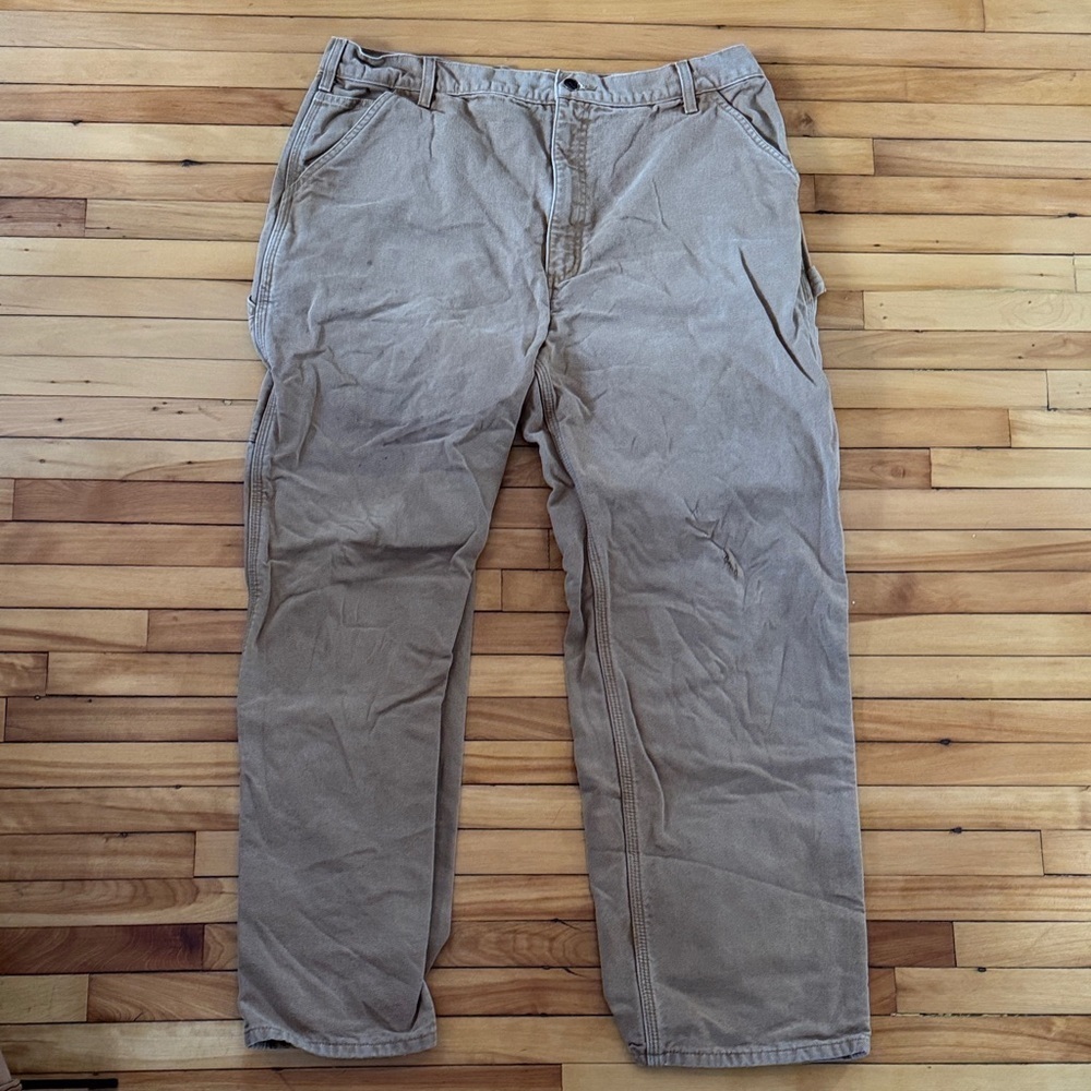 Carhartt plaid flannel lined pants